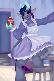 Lilia in Her Baking Dress Lilia in Her Baking Dress